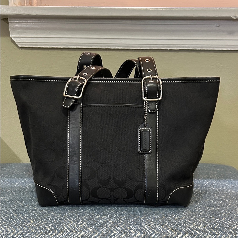 Coach Black Signature Bag